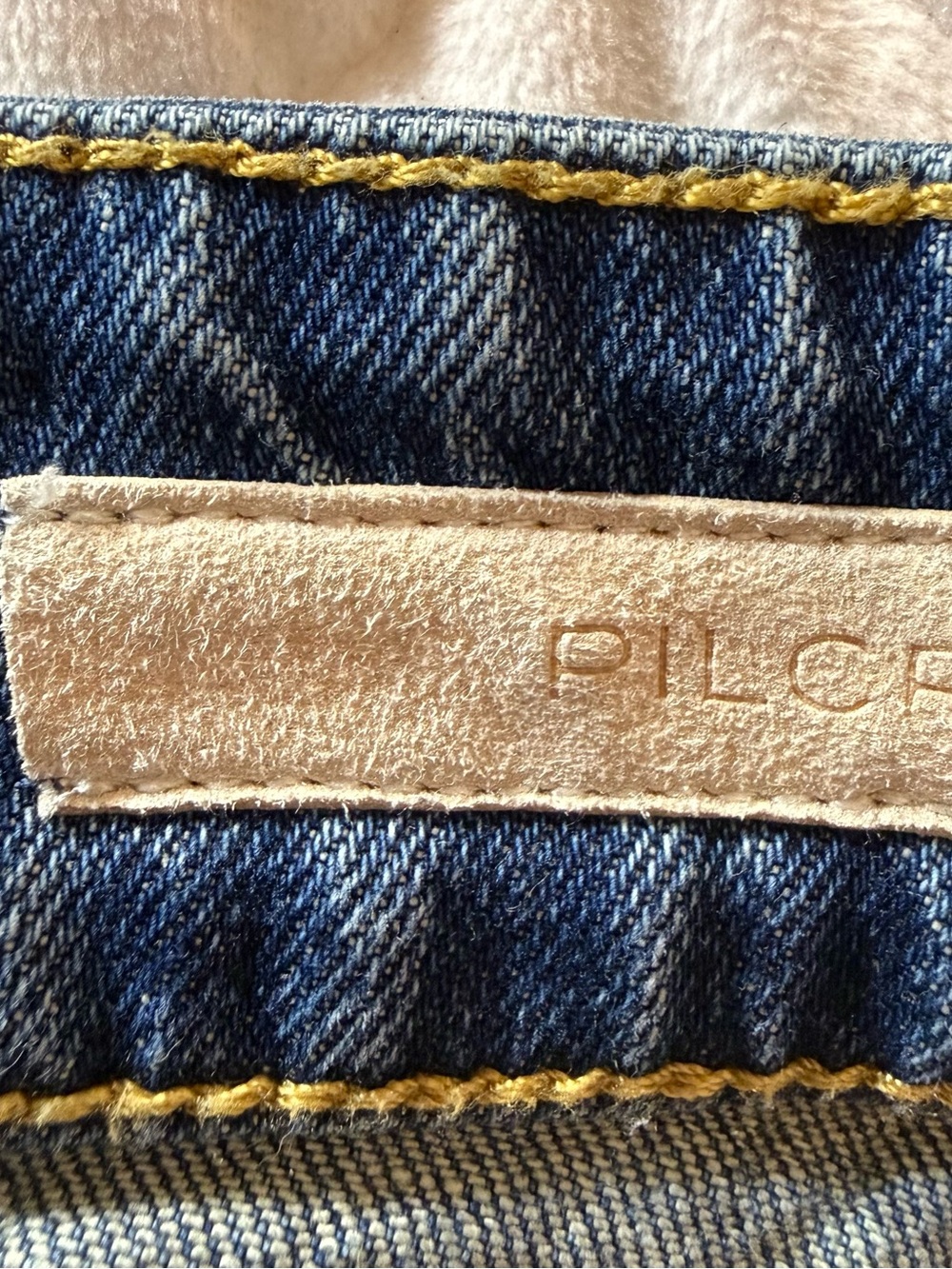 Anthropologie Pilcro The Borrowed Boyfriend Patchwork Blue Jeans Size 26 - Picture 8 of 16